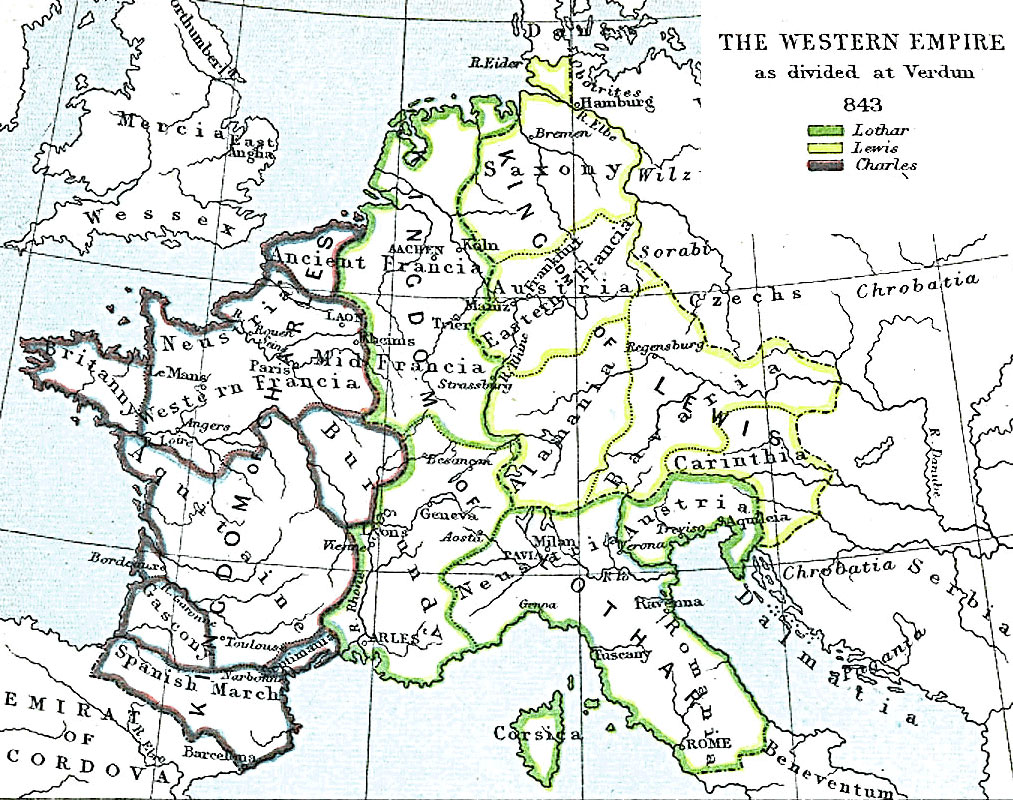 Western Europe in 1843