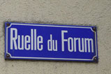 Ruelle du Forum street sign