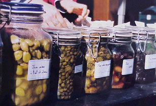 Selling olives Market Day in Nyon