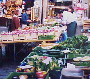 Vegetable stall Market Day in Nyon