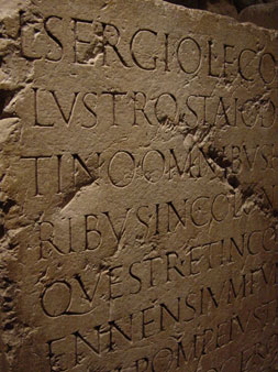 Inscription in the Nyon Roman Museum