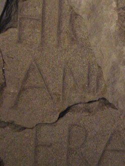 detail of tomb stone in Nyon